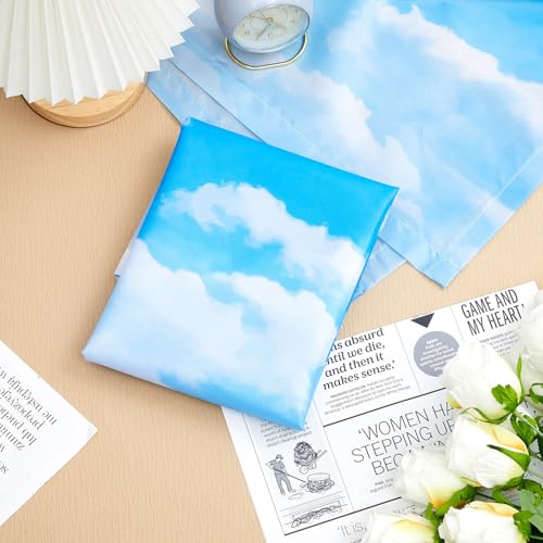 Patelai 4 x 2 Feet Fabric Fluorescent Light Cover for Ceiling Classroom Magnetic Cubicle Shade with 10 Magnets Fluorescent Light Filters for School Home Office Drop Lamp Decor(Cloud) - style: Cloud