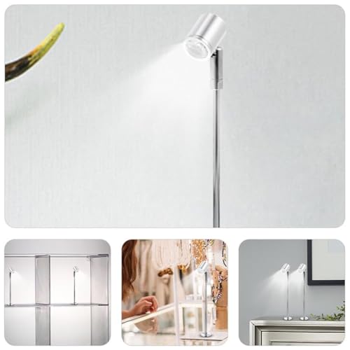 ciciglow Mini LED Spotlight, LED Jewelry Showcase Spotlight USB 5V Cabinet Lamp Adjustable Indoor Picture Lights Art Lights (White Light)