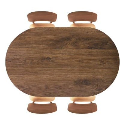 Oval Fitted Table Cloth Elastic Edged, Dark Brown Texture Wood Background Retro, Oval Table Cover for Picnic, Banquet, Home Kitchen, Fits 42"x60" Oval Tables - color: Wood Texture -17, size: 42" x 60" (Oval)
