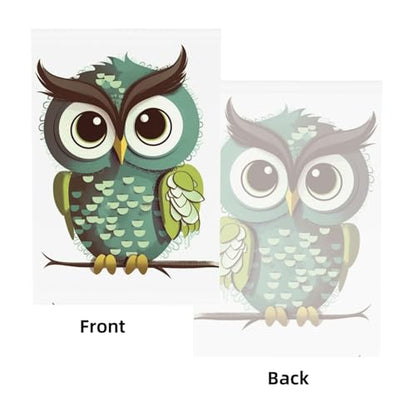 Cartoon Green Cute Owl Backdrop Background for Photography 5x7ft Photobooth Professional Photo Backdrop Curtains Video Photography Studio Photo Backgrounds Banner Booth Background Screen Parties - color: Cartoon Green Cute Owl