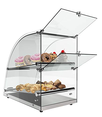 KoolMore DC-2CN Bakery Display Case, 2.4 Cu. Ft - 2 Shelves - size: 14 in. - 2 Shelves