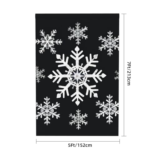 White Snowflake Backdrop Background for Photography 5x7ft Photobooth Professional Photo Backdrop Curtains Video Photography Studio Photo Backgrounds Banner Booth Background Screen Parties - color: White Snowflake