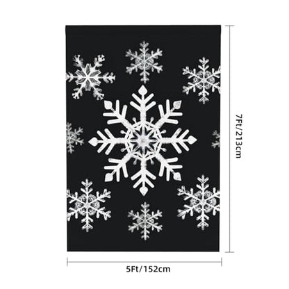 White Snowflake Backdrop Background for Photography 5x7ft Photobooth Professional Photo Backdrop Curtains Video Photography Studio Photo Backgrounds Banner Booth Background Screen Parties - color: White Snowflake