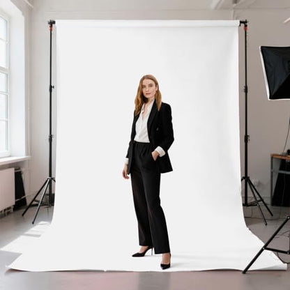 White Screen Backdrop for Photography 5x7ft Zoom Meeting, Game Live Steaming and Photo Studio Shooting Props - color: White, size: 5x7ft