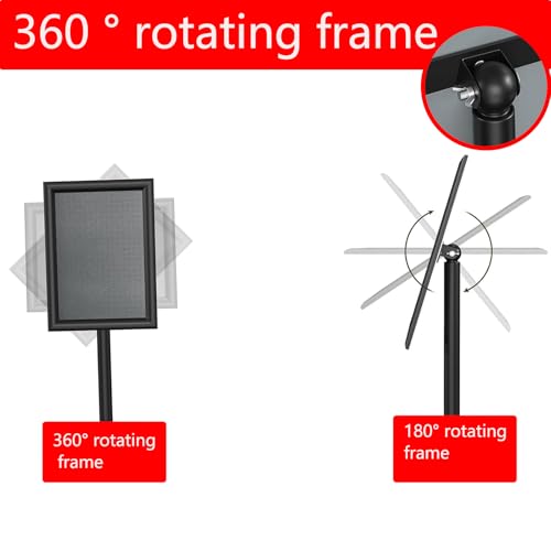 10 Packs 8.5x11 Inch Pedestal Poster Sign Stand, Vertical and Horizontal Adjustable Floor Standing Snap Open Frame for Display in Malls, Schools, Restaurants (Black)