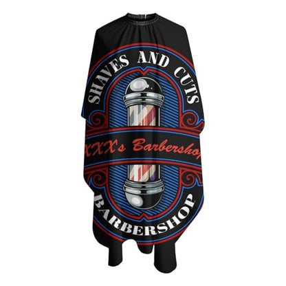 Custom Barber Cape, Personalized Haircut Salon Cape for Men - color: S-barber1