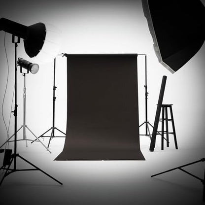 Kate Seamless Paper Backdrop Black Seamless Backdrop Paper Rolls (53''x32.8' Jet) - color: Jet, size: 53''x32.8'