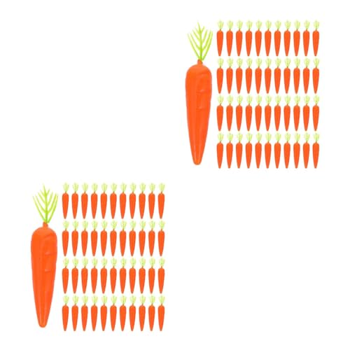 LOGOFUN 100PCS Artificial Carrot Decorations DIY Photography Props for Easter Fall Harvest Party Home Kitchen Decorations