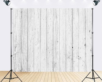 Trykid 8x8ft White Wood Plank Backdrop Minimalist Clean Bright Tone Photography Background Scandinavian Decor Tapestry Party Decoration Photo Studio Prop Fabric - size: 8x8ft
