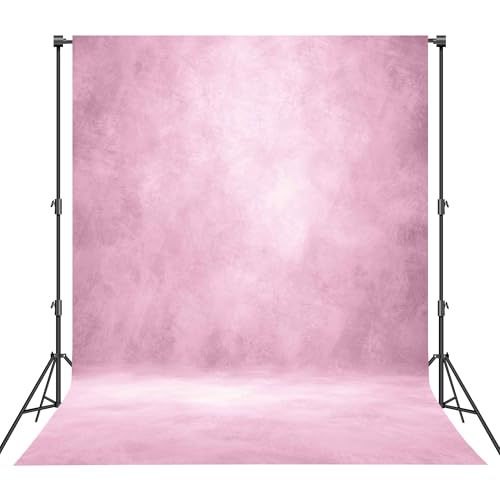 Abstract Professional Photography Backdrop for Portrait Photo Props Booth Background Photoshoot Studio with Polyester Fabric Roller Pocket on Top (8x10ft,Light Pink,No Stand) - color: Pink, size: 8'x10'