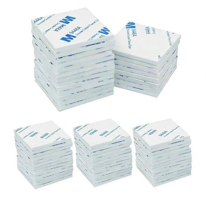 200Pcs Square Double Sided Foam Tape,27x27mm Strong Adhesive Heavy Duty Mounting Stickers for Photo Albums, Hooks, Mirrors, Bookcases. - size: Square-200PCS