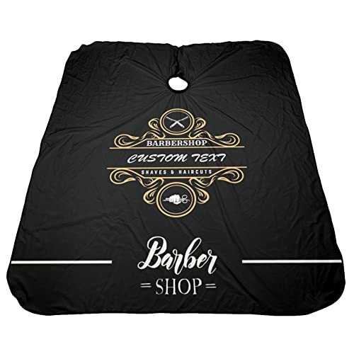 Custom Waterproof Barber Cape Personalized Text Barber Shop Salon Cape for Men Customized Hair Cutting Cape - color: Barber-b10