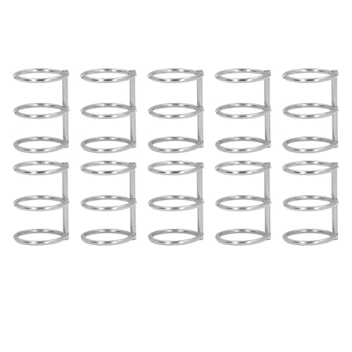 3 Ring Metal Loose Leaf Binders Stainless Steel Book Rings Photo Album Binding Spines for Notebook Travel Diary 10Pcs (25mm) - size: 25mm