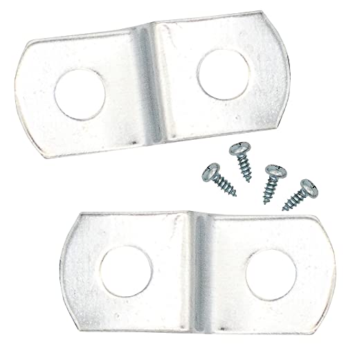 1/8" Depth Flat Offset Mounting Canvas Clips for Picture Framing Pack of 10 Plus #6 X 3/8" Pan-Head Screws Included - color: 10, size: 1/8 Inch