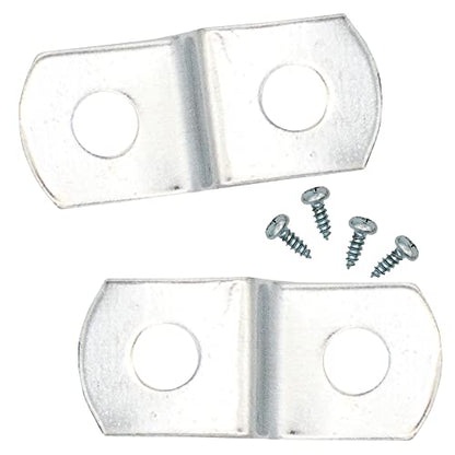 1/8" Depth Flat Offset Mounting Canvas Clips for Picture Framing Pack of 10 Plus #6 X 3/8" Pan-Head Screws Included - color: 10, size: 1/8 Inch