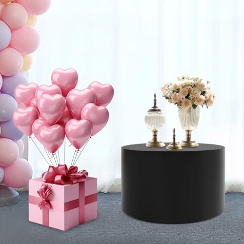 Round Mannequin Display Pedestal Stands Cylinder Stands,Party Event Decor Platform Base Stands For Model Jewelry Display Home Boutiques (Black,19.7x11.8in) - color: Black,19.7x11.8in
