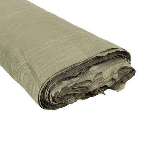 Efavormart 54" x10 Yards Dusty Sage Green Accordion Crinkle Taffeta Fabric Bolt for Wedding Birthday Party Dance Event Decoration - color: Dusty Sage