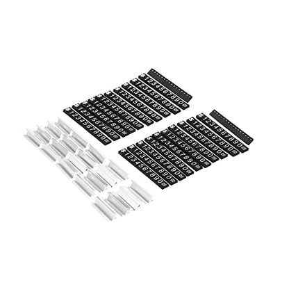 20 sets Price Display Counter Stand Tag Adjustable Number Letter Base Price Cube Display for Watch Ring Jewelry Dollar Pricing Label Stand Kit (Silver)