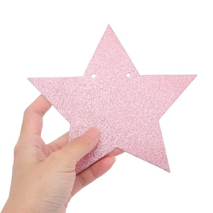 Shower Banner and Gender Reveal Banner for Girl, Glitter Decorative Bunting, Announcement Photo Props, 2pcs for Newborn Party and Welcome Celebration