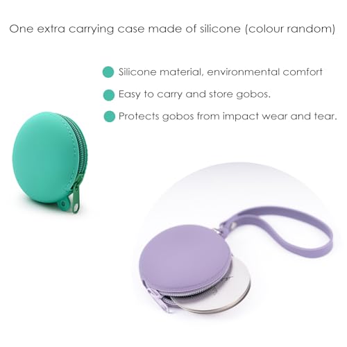 16Pcs Round Gobos Kit for Optical Snoot,66mm/2.6in Metal Plate Patterns for Spotlight Attachment Compatible with Godox BFP/OT1/OT1 Pro/II/Westcott Optical Spot,for Portraits/Product/Food/YouTube - style: 16packs Patterns