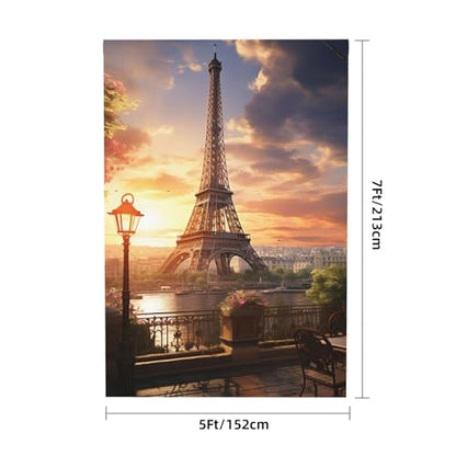 EiffelTower Backdrop Background for Photography 5x7ft Photobooth Professional Photo Backdrop Curtains Video Photography Studio Photo Backgrounds Banner Booth Background Screen Parties - color: EiffelTower