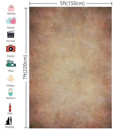 5x7ft Brown Rust Abstract Photography Backdrops Mottled Background - color: Texture6, size: 5x7ft