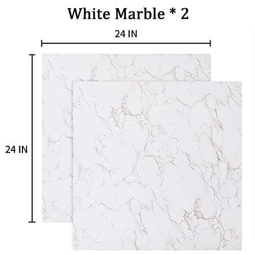 2 PCS Boards Photo Backdrop 2 Marbles Texture for Flat Lay, Food Photography Background 24x24 Inch, BEIYANG (Marble+Marble) … - color: Marble + Marble 24x24