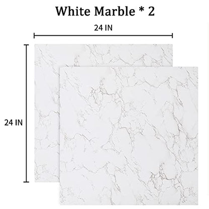 2 PCS Boards Photo Backdrop 2 Marbles Texture for Flat Lay, Food Photography Background 24x24 Inch, BEIYANG (Marble+Marble) … - color: Marble + Marble 24x24