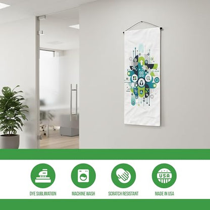 Custom Hanging Canvas Wall Art by BCB Print - Personalized Ready to Hang Picture Banner | with Your Photo | HD Print Bedroom & Living Room Wall Art | Fast Delivery | Made in USA | 16x35 inch - color: Hanging Canvas Set of 1