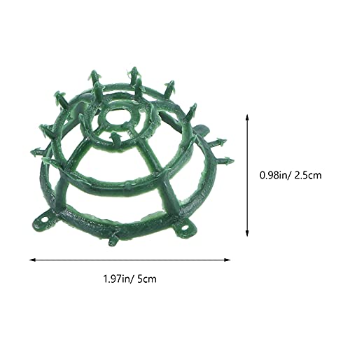Yardwe Wedding Grass Half Ball Shelf Decorative Flower Arrangement Holder Props for Bridal Bouquet and Artificial Flowers Compact 1.96In Floral Display Stand for Home and Party Decoration