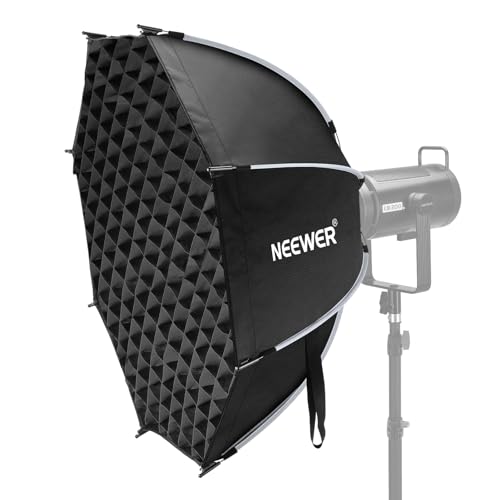NEEWER 35.4'' Octagonal Softbox, Quick Release Parabolic Soft Box with Bowens Mount, Diffusers, Grid, Bag Compatible with Aputure 120d Compatible with Godox SL60w NEEWER Q4 AS600B CB300B Q300, NS92P - style: 35.4"/90cm Octagonal