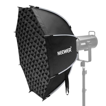 NEEWER 35.4'' Octagonal Softbox, Quick Release Parabolic Soft Box with Bowens Mount, Diffusers, Grid, Bag Compatible with Aputure 120d Compatible with Godox SL60w NEEWER Q4 AS600B CB300B Q300, NS92P - style: 35.4"/90cm Octagonal