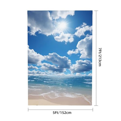 Blue Sky and White Cloud Backdrop Background for Photography 5x7ft Photobooth Professional Photo Backdrop Curtains Video Photography Studio Photo Backgrounds Banner Booth Background Screen Parties - color: Blue Sky And White Cloud