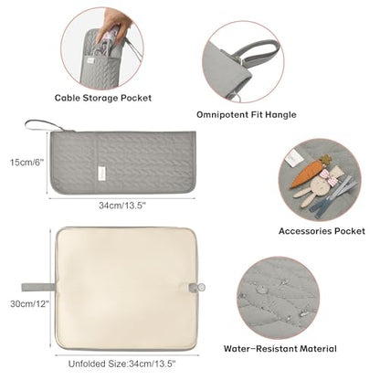 KarSyon Hot Tools Organizer Heat Resistant Mat Case Hair Tools Holder Travel Bag Portable Hair Styling Tools Cover Pouch for Curling Iron,Flat Iron,Hair Straightener (Grey) - color: Grey