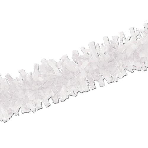 Beistle White Tissue Festooning Garland-1 Pc - color: White