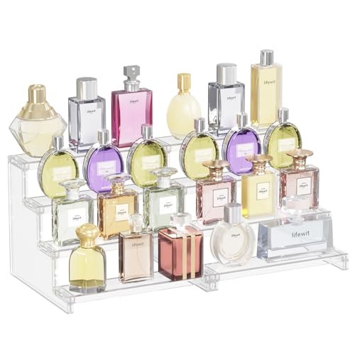 Lifewit Perfume Organizer, Bedroom Decor, Cologne Cupcake Stand, Tool-Free Assembly, Makeup Display Shelf for Vanity Bathroom Counter Storage, Clear, 23 cm/9", 2 Pcs - color: Clear, size: 9 Inch,2 Pcs