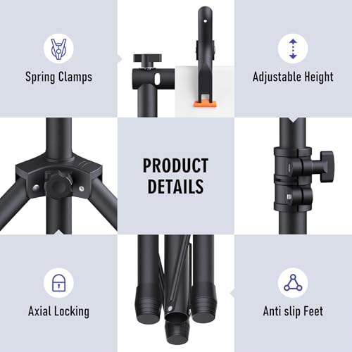 Backdrop Stand Kit - 6 Widths, 10x10ft Adjustable Background Stand for Parties & Studio Photography - size: 10x10ft