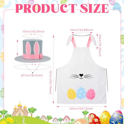 Mepase 12ft Skeleton Costume Accessories Set Oversize Hat and Apron Prop Giant Outdoor Indoor Yard Garden Lawn Decoration - style: Easter
