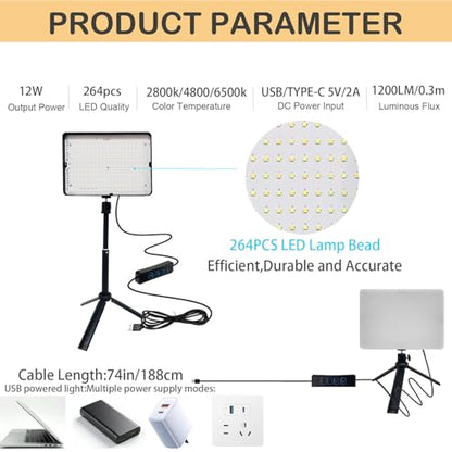 2 Pack LED Photo Lighting kit with Stand 2800-6500K Dimmable Photoshoot Lights for Product Photography,12" Background Lights for Streaming,Video Recording, Food Picture,Content Creators