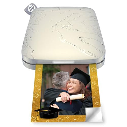 HP Sprocket Select 2.3x3.4 Instant Photo Printer, Print Pictures on Zink Sticky-Backed Paper from Your iOS & Android Device, Portable Printer for Home Use and Travel, Eclipse - color: Eclipse, style: Printer