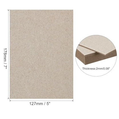 PATIKIL 7x5x0.08" Chipboard Sheets, 20Pcs 80PT Thick Book Board Binders Board Sturdy Bookbinding Supplies for Book Binding Cover, Gray - color: Gray, size: 7x5x0.08"