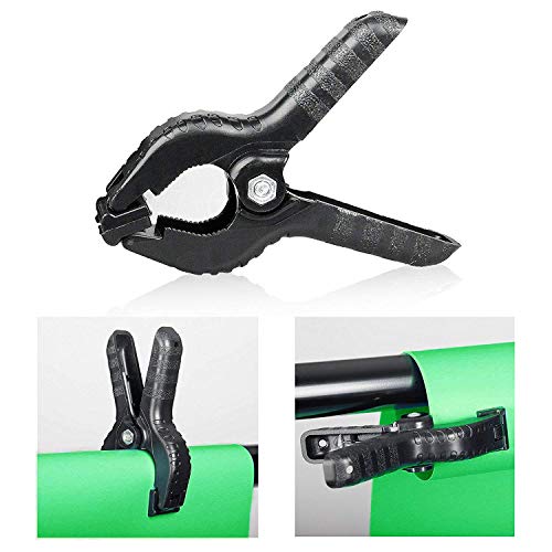 Slow Dolphin Photo Background Support System with Backdrop Stand Kit, 100% Pure Cotton Muslin 6.5 Ft x 10 Ft Chromakey Green Screen Backdrop, Clamp, Carry Bag for Photography Video Studio