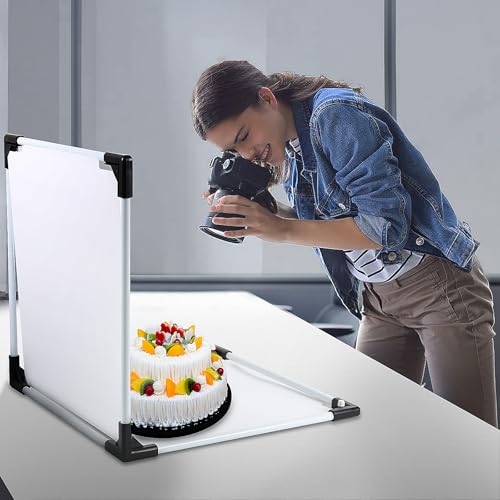 Photo Backdrop Stand 2x4ft L-Shaped,Portable Product Photography Background with 5 Color Backdrops for Small Studio, E-Commerce Product Shooting, Jewelry & Craft Photography