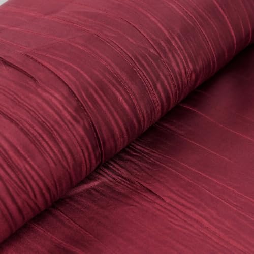 Efavormart 54" x10 Yards Burgundy Accordion Crinkle Taffeta Fabric Bolt for Wedding Birthday Party Dance Event Decoration - color: Burgundy