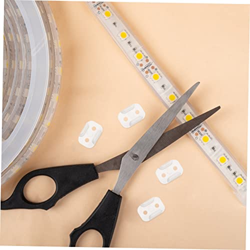 Hemobllo 100pcs Led Strip Light Clips Led Bracket for Easy Installation Fixing Clips for Rope Lights Wall and Cabinet Background Accessories Spacing