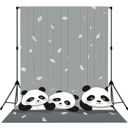 Funny Baby Panda Backdrop Background for Photography 5x7ft Photobooth Professional Photo Backdrop Curtains Video Photography Studio Photo Backgrounds Banner Booth Background Screen Parties - color: Funny Baby Panda