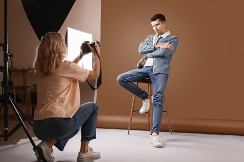 Denny Manufacturing - Seamless Paper Backdrop for Photography, Brown Seamless Paper Roll - Espresso Brown (53 in x 36 ft) Includes Free Roll Black Gaffer Tape (2 in x 13 ft) - color: Espresso Brown, size: 53 in x 36 ft