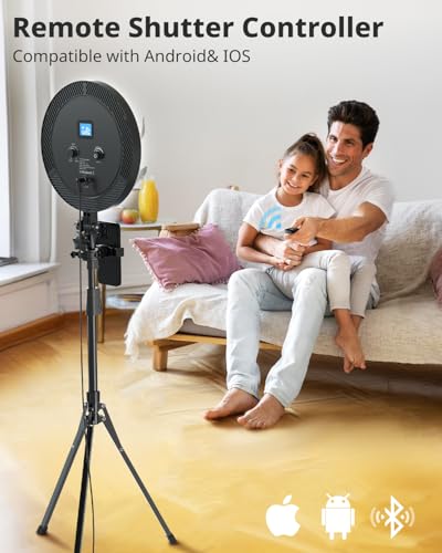 UBeesize 12" Ring Light with 62" Tripod Stand, Professional Big Ring Light with Phone Holder and Remote, Full Screen Lighting for Makeup, Live Stream, YouTube, Video Recording, Photography - size: 12in