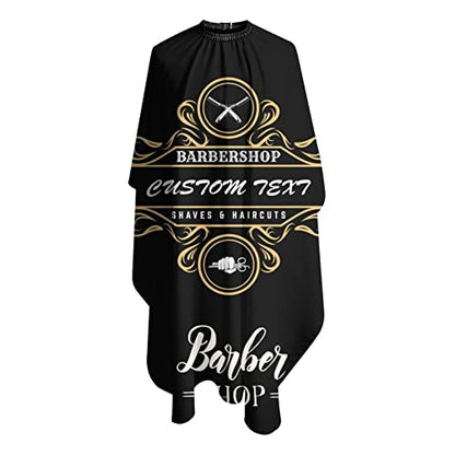 Custom Waterproof Barber Cape Personalized Text Barber Shop Salon Cape for Men Customized Hair Cutting Cape - color: Barber-b10