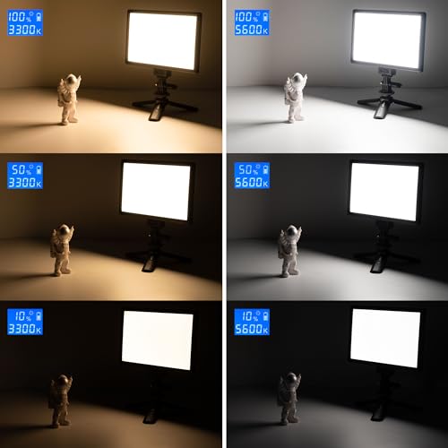 VILTROX 15W LED Video Light Panel, 3300K-5600K On Camera Light, Super Thin Key Light Panel with NP-F550, Led Photography Lighting CRI95+ for Studio Photography Video Recording Live Streaming （L116T - size: 15W CCT & Super Slim